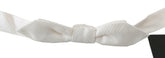 Dolce & Gabbana White 100% Silk Slim Adjustable Neck Papillon Men Tie -  Neckties, Men -  Dolce & Gabbana.